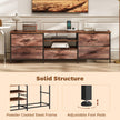 Jamie TV Stand with Charging Station for TVs up to 70 Inches-Rustic Brown