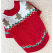 Gingerbread Christmas Dog Sweater – Holiday Knit Winter Outfit for Dogs