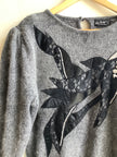 Vintage By Design Embellished Angora Silk Sweater