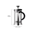Glass French Press Coffee Maker with Stainless Steel Frame