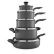 T-FAL 10Pc Hard Titanium Cookware Set - C706SC55
