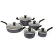 T-FAL 10Pc Hard Titanium Cookware Set - C706SC55