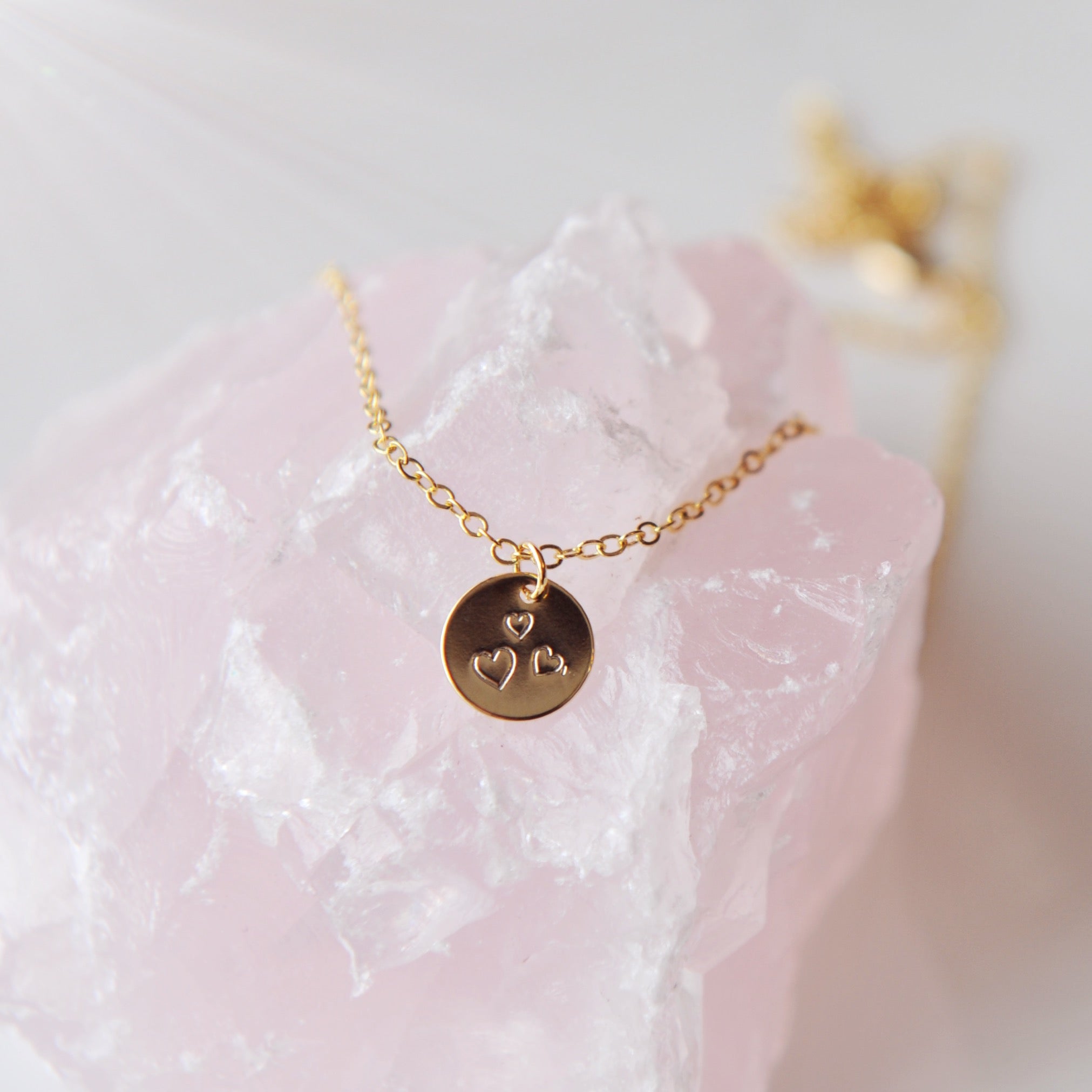 Stamped Heart Necklace