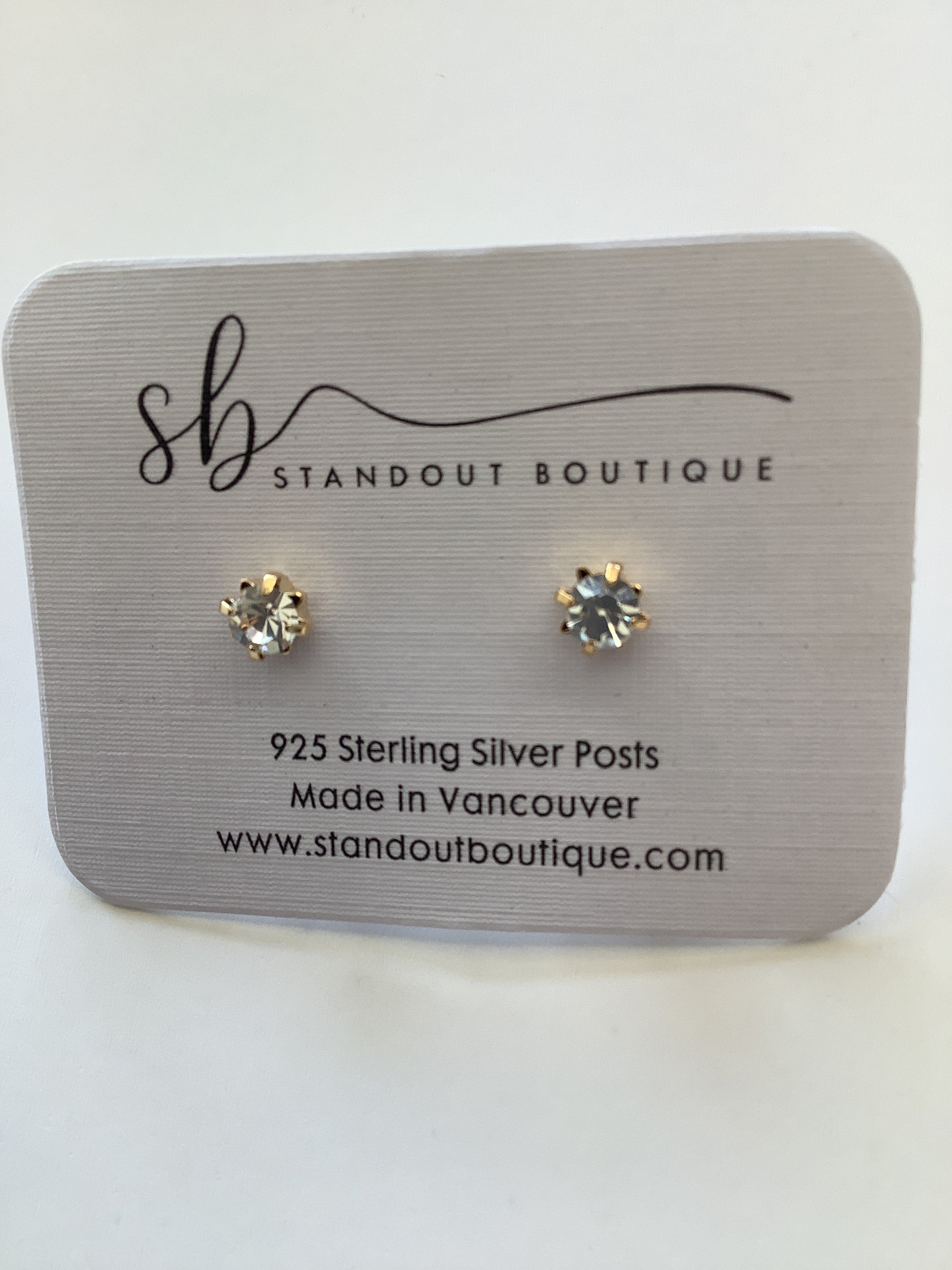 Zirconia Stud Earrings -Standout Boutique ( Vancouver, BC)
