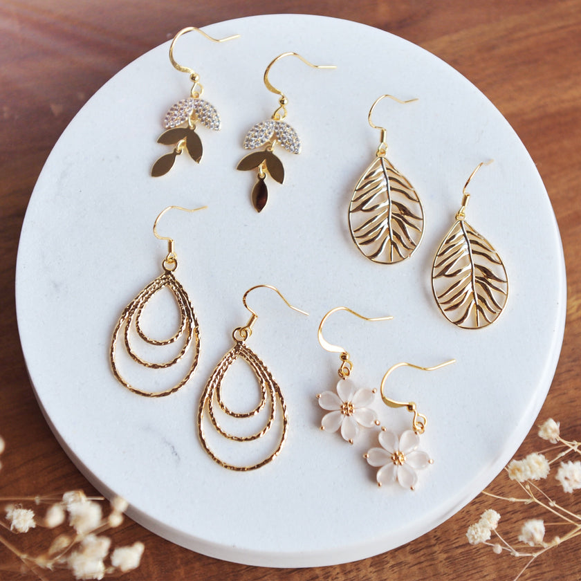 DANIELLA Water Drop Charm Earrings