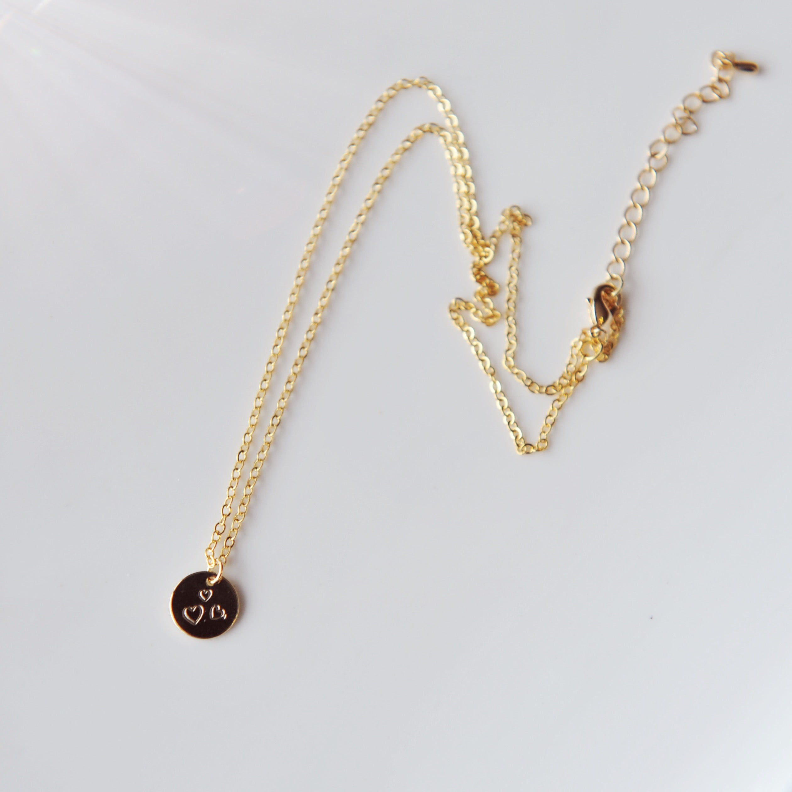 Stamped Heart Necklace
