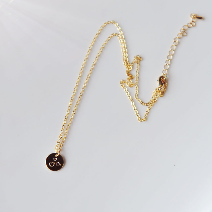 Stamped Heart Necklace