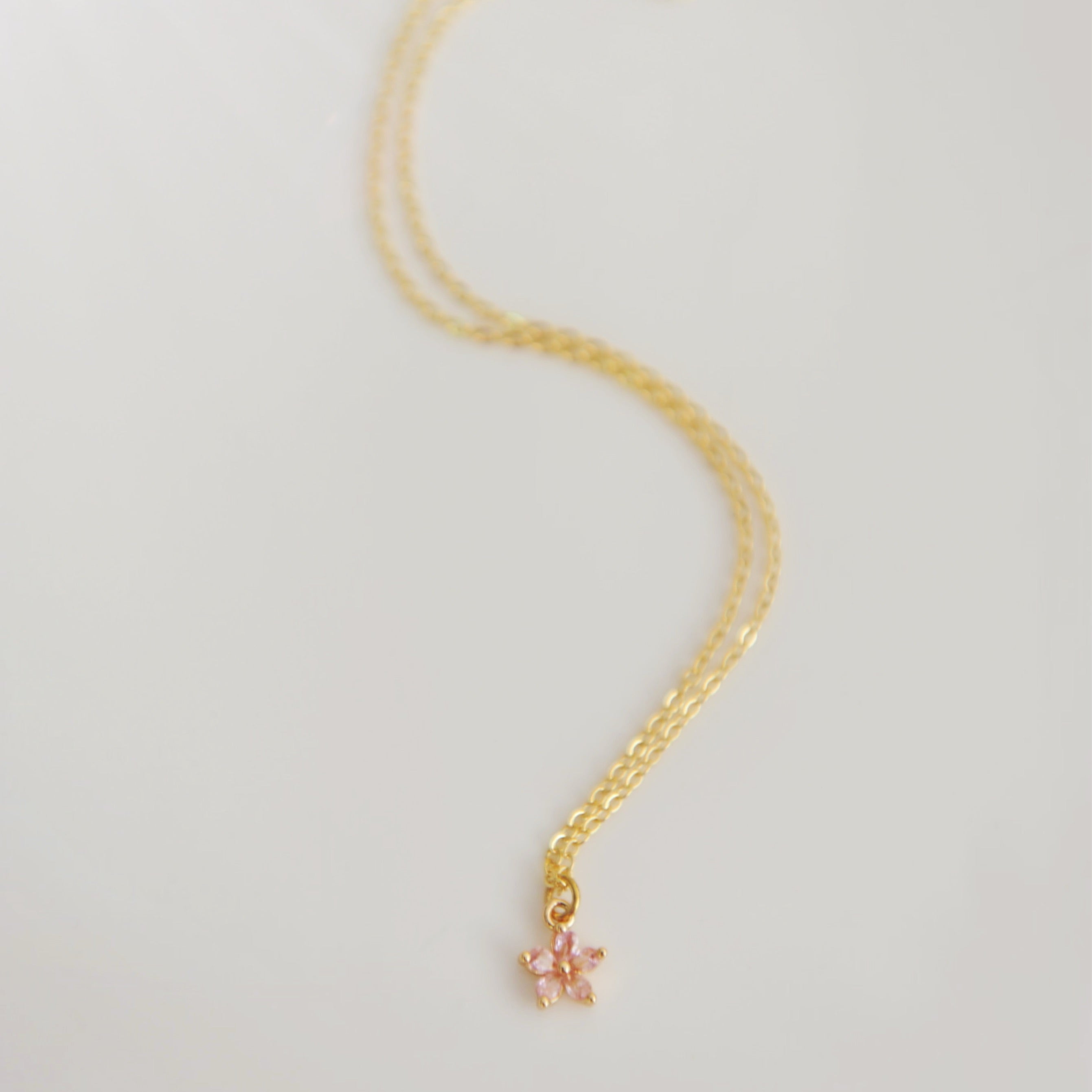 Aurelia Pink Flower Necklace