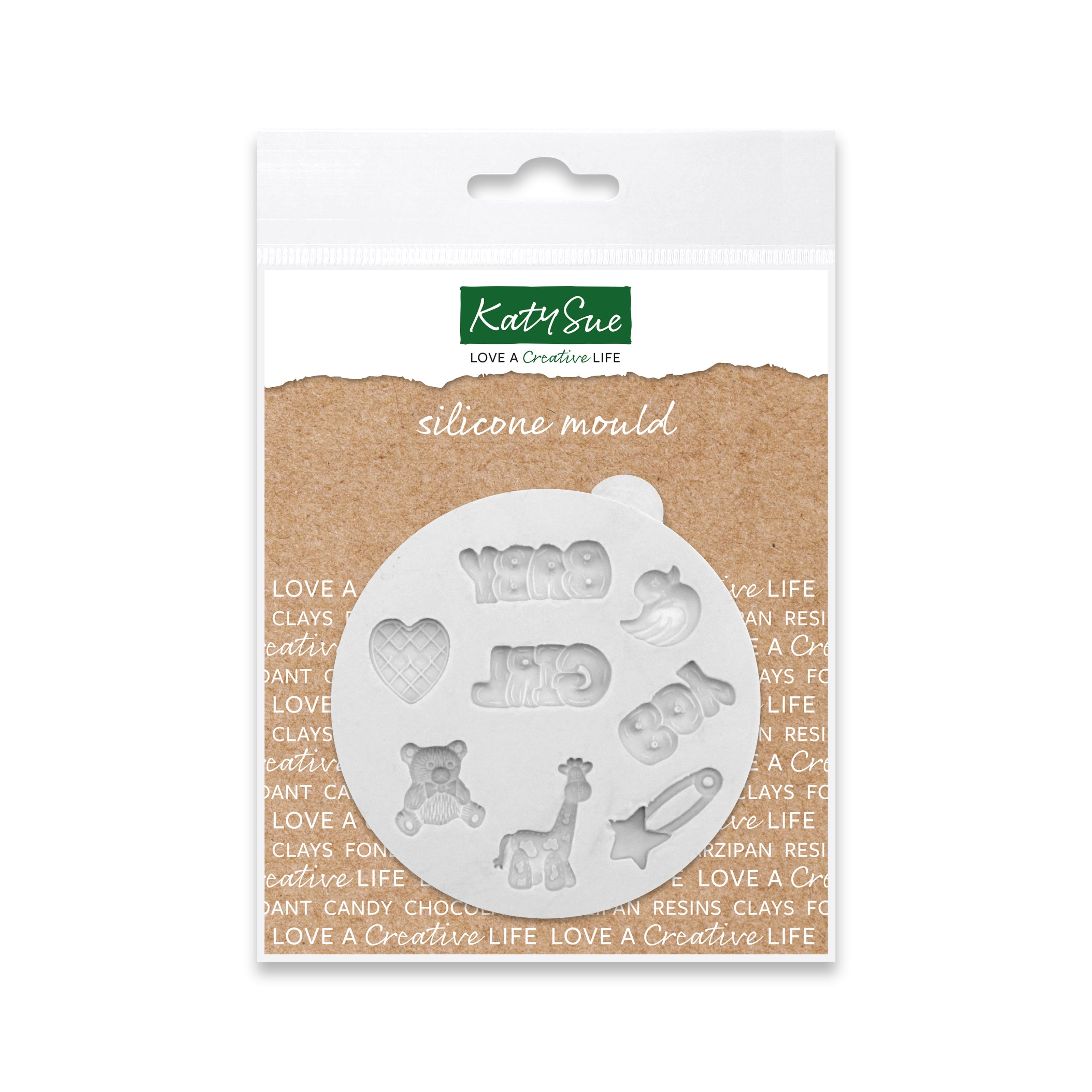 Miniature Baby Words and Extras Silicone Mould