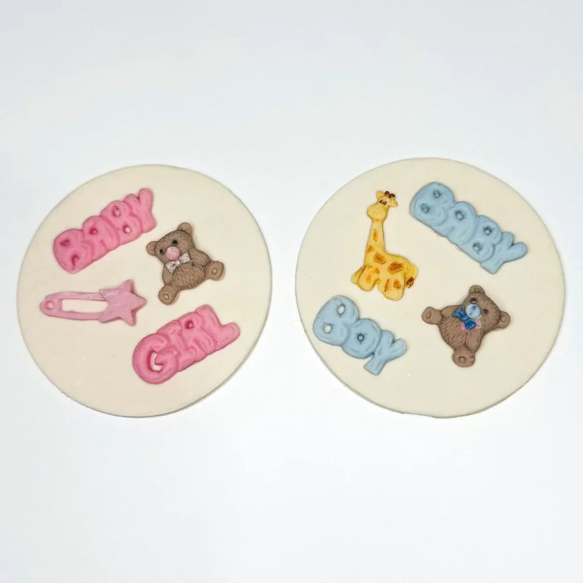 Miniature Baby Words and Extras Silicone Mould