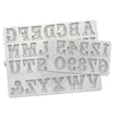 Zebrawood Font Alphabet and Numbers Silicone Mould Set of 2