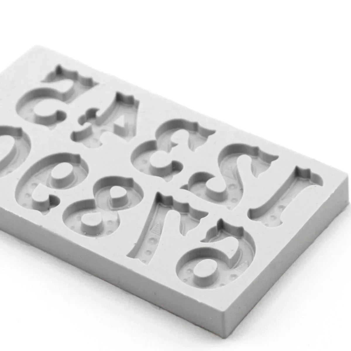 Zebrawood Font Alphabet and Numbers Silicone Mould Set of 2