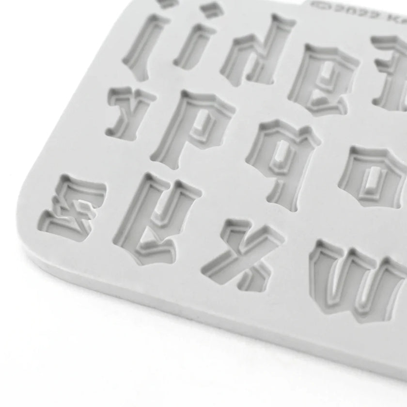 Gothic Font Lowercase Alphabet Silicone Mould