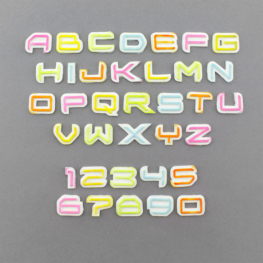 Science Fiction Alphabet and Numbers Silicone Mould Set of 2