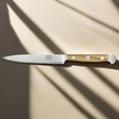 ALPHA OLIVE | Couteau à tomates 13cm | Acier forgé / Manche en bois d'olivier