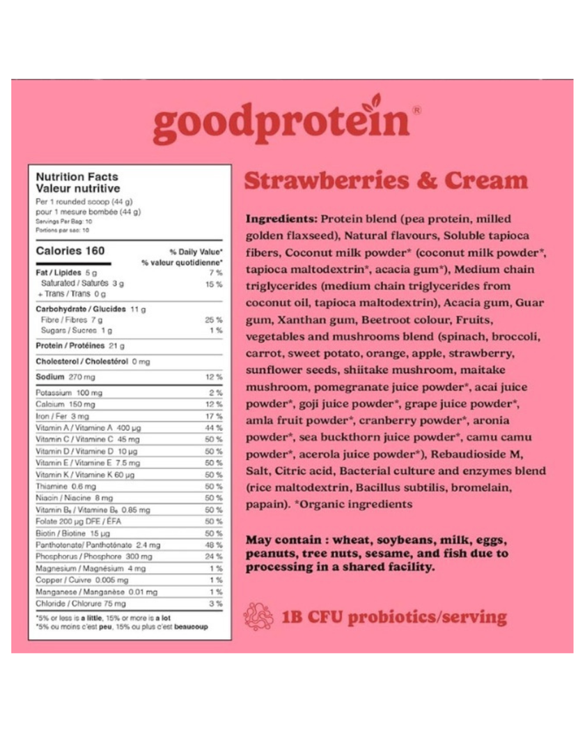 goodprotein Plant Based Superfood Blend Protein Powder