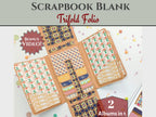 CrafTreat Scrapbook Blanks - TriFold Folio Wallet - Black & Kraft Color