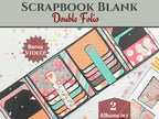CrafTreat Scrapbook Blanks - Double Folio - Black & Kraft Color