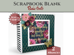 CrafTreat Scrapbook Blank Precut Album Base - Basic 6x6 - White and Ivory