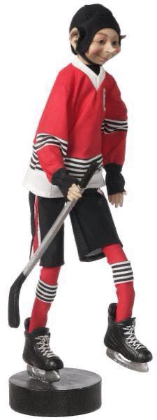 Lutin Hockey Noir & Rouge Floridus elf