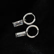 Style CACA Or Blanc (Couleur Argent) : Boucles d’oreilles pendantes en forme de cercle avec cristaux transparents incrustés, inspirées du style vintage.