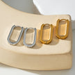 CACCURI Geometric Shaped Contemporary Hoop Earrings (In Gold & Silver)