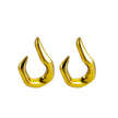 Boucles d'oreilles créoles abstraites en forme de CAGLIO, en or.