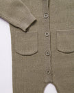 Chunky Long Sleeve Ribbed Jumpsuit | Olive | 7AM