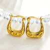 CALAVINO: Hammered Horse-Shoe Hoop Earrings