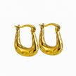 CALAVINO: Hammered Horse-Shoe Hoop Earrings