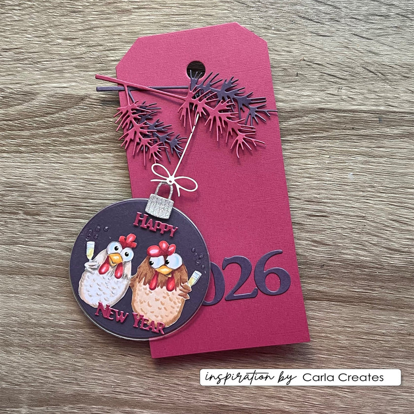 Vaessen Creative • Cutting Dies Numbers & Christmas Wishes 29pcs