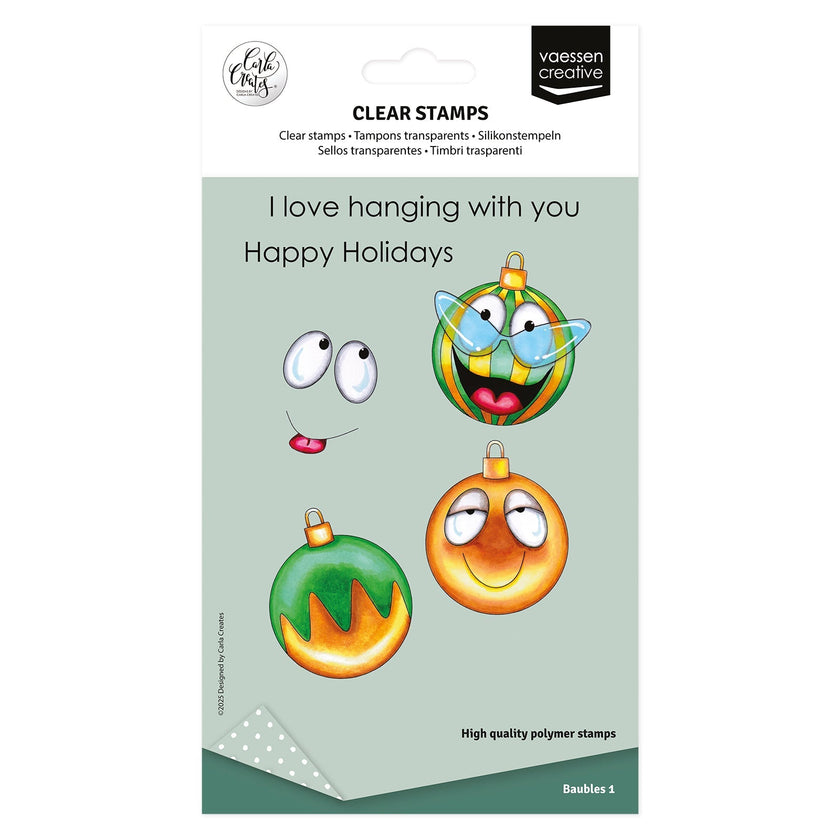 Vaessen Creative • Clear Stamps Christmas Baubles 1 12pcs
