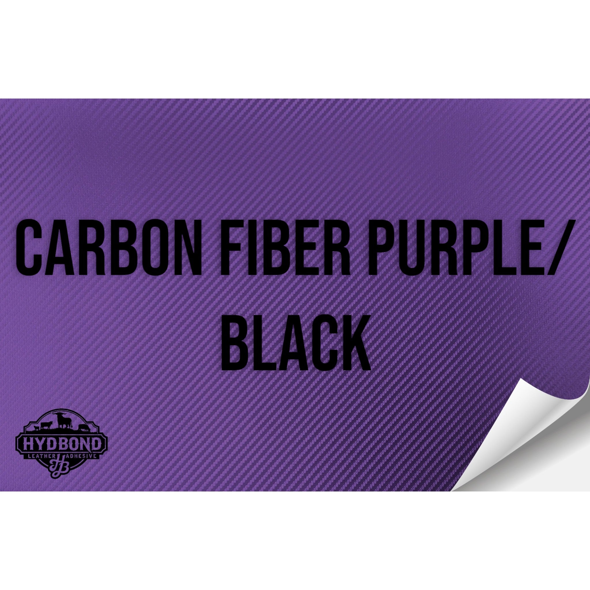 CARBON FIBER PURPLE/BLACK WITH ADHESIVE HYDBOND LEATHERETTE SHEET (12