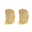 Style CARMEL: Curved Pavé Zirconia Stud Earrings in Gold