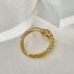 CARMEN Gold: Zirconia Embedded Ancient Serpent Design Ring