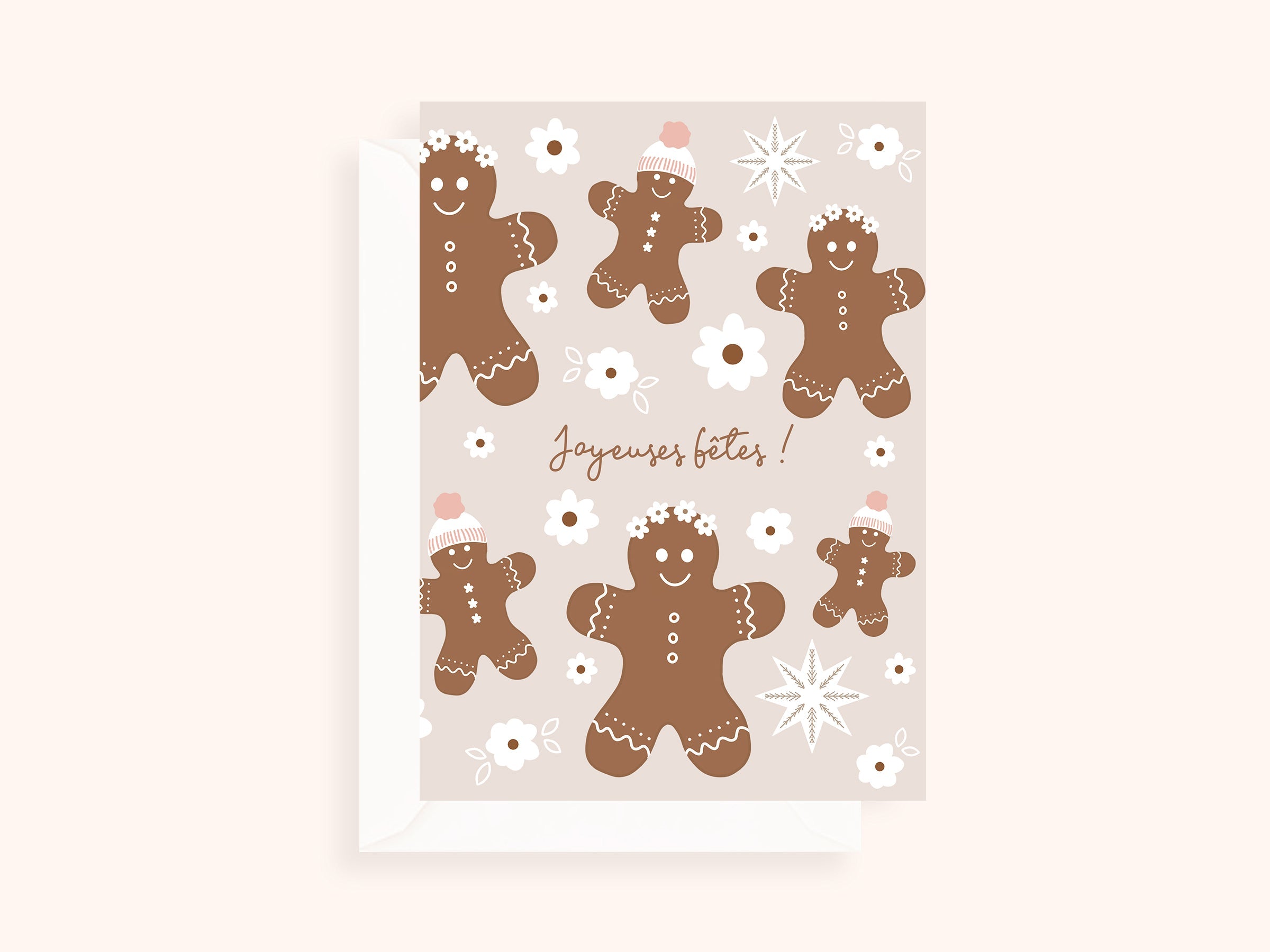Carte de Noël pliée - format 5x7