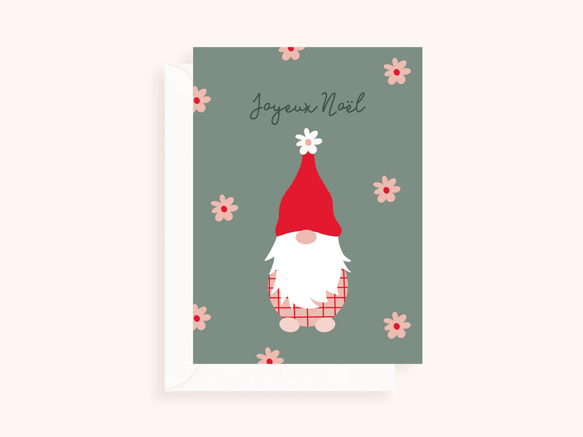Carte de Noël pliée - format 5x7