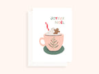 Coffret de 6 cartes de Noël pliées - Café de Noël
