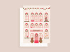 Coffret de 6 cartes de Noël pliées - Façade festive