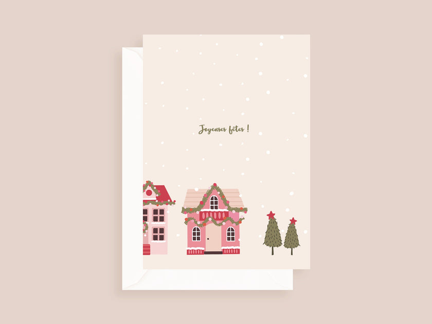 Carte de Noël pliée - format 5x7