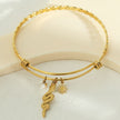 CATALINA Or : Bracelet avec breloques en forme de serpent, symbole solaire et zircone (CZ)