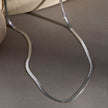 CATANIA: Snake Skin Textured Silver Chain Necklace