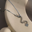 CATANIA: Snake Skin Textured Silver Chain Necklace
