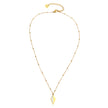 Collier pendentif en forme de diamant minimaliste en métal et coquille de CATORI