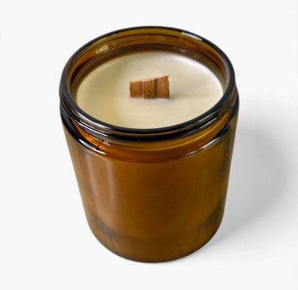 8oz Woodwick Soy Candle – Hand-Poured, Crackling Wick, Long-Lasting Scent