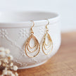 DANIELLA Water Drop Charm Earrings