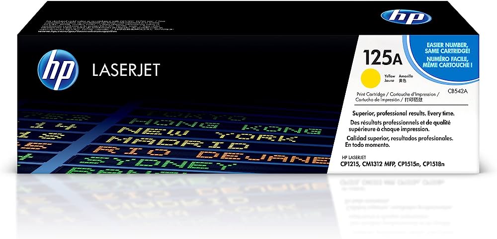 HP 125A (CB542A) Yellow Original LaserJet Toner Cartridge