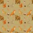 🦊Grande mousseline de bambou les copains des bois