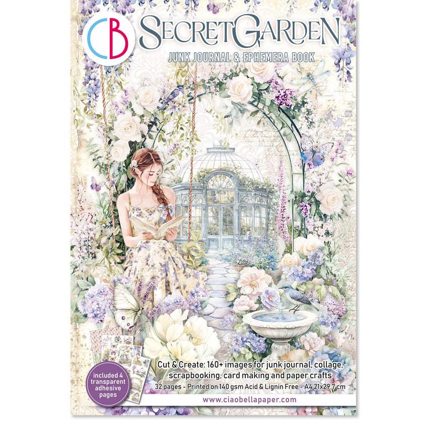 Secret Garden Junk Journal & Ephemera Book A4 32/Pkg