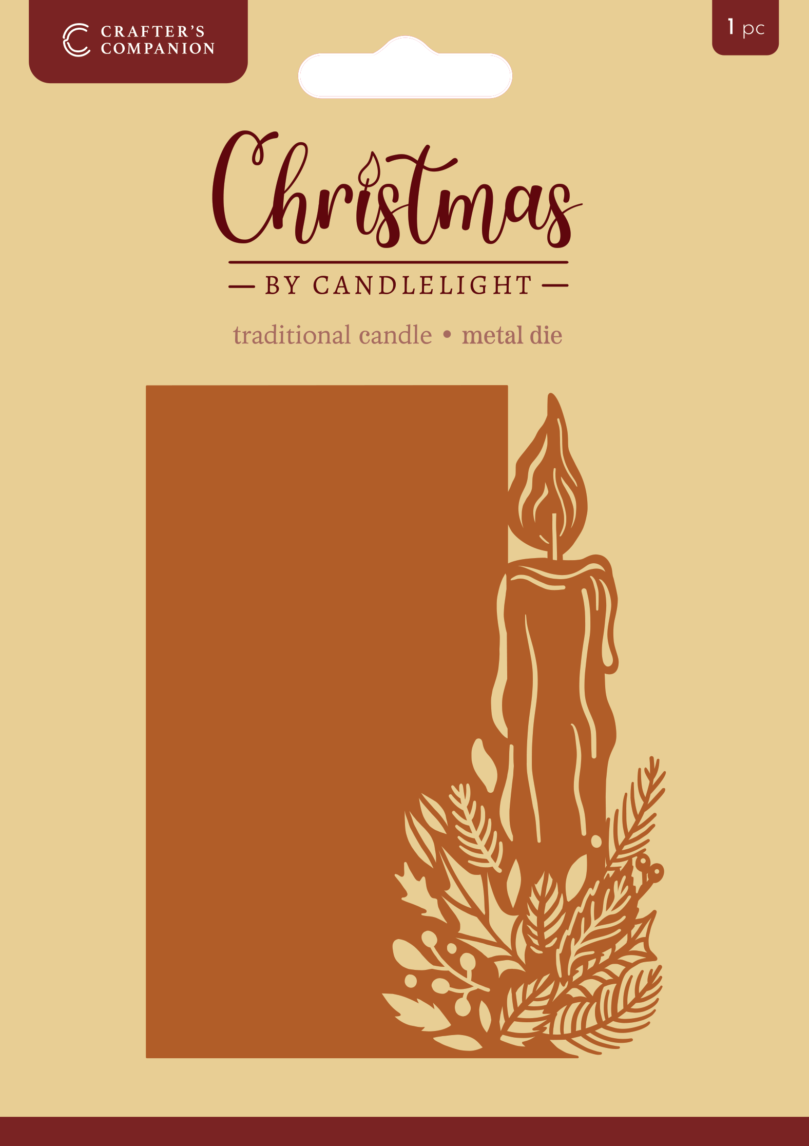 Christmas by Candlelight Metal Die Set - Traditional Candle 